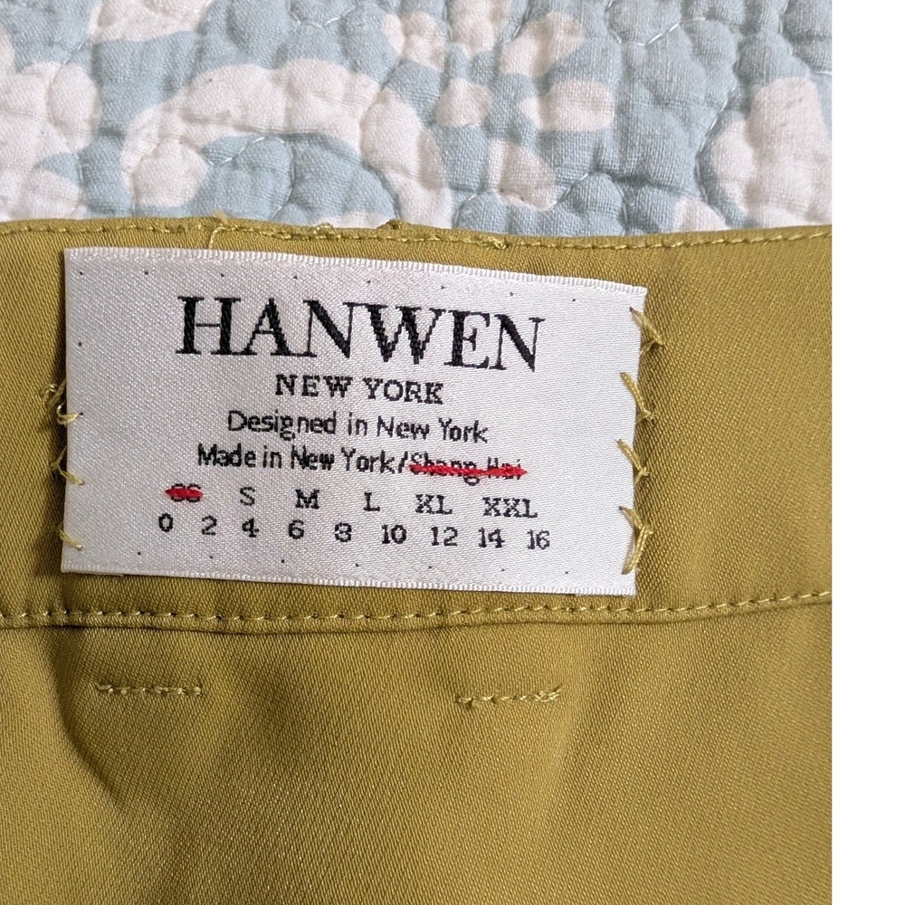 Hanwen New York Chartrushe‎ Hip Cut-Out Slim Trousers Ankle Slit Pants Sz XS - Picture 5 of 11